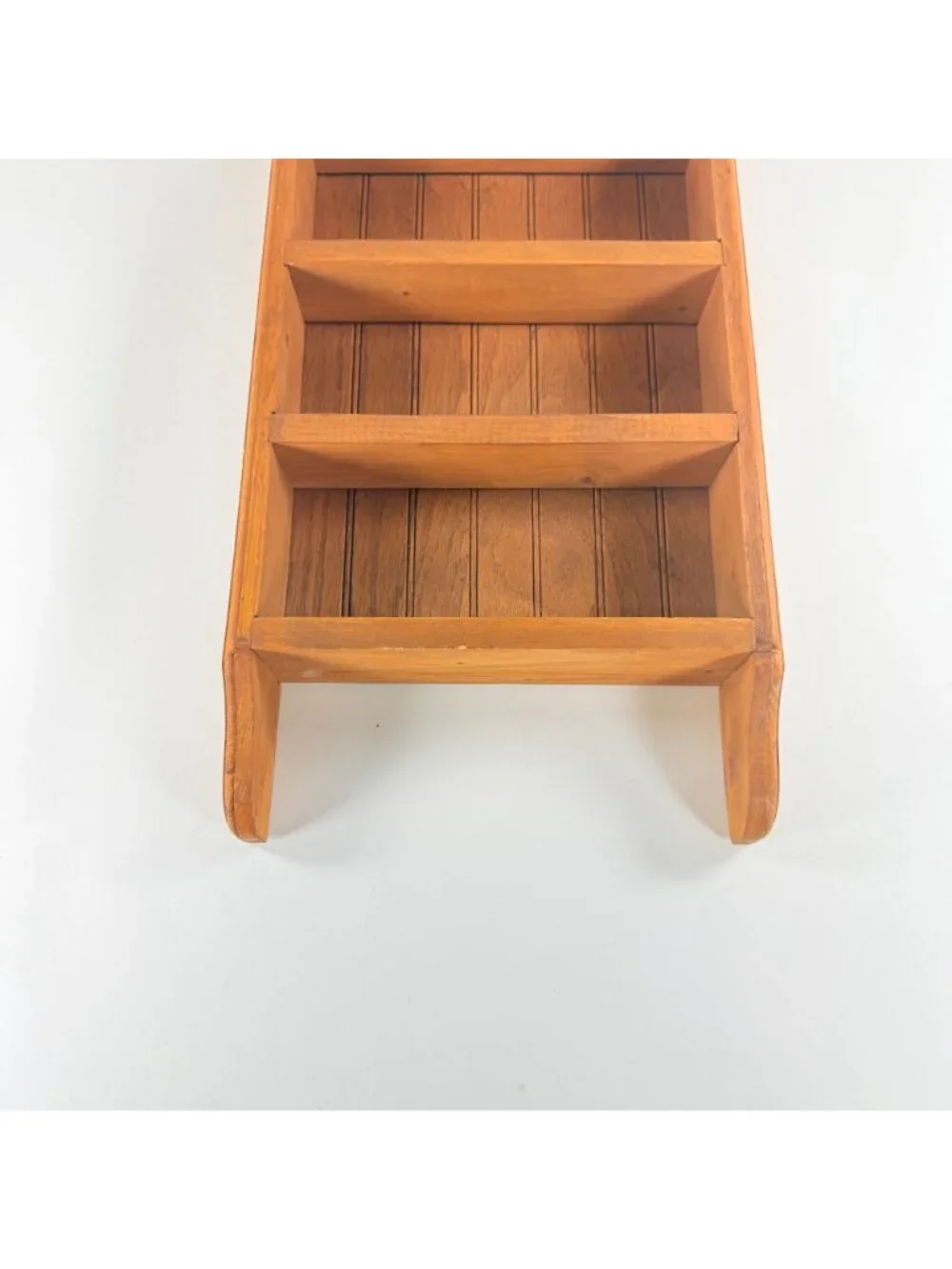 Wooden Wall Mounted Shelf Unit Handmade Rustic Display 4 Tier Organizer 24x12